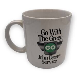 Vintage Go With The Green John Deere Service Coffee Mug Model D 1924 11 OZ